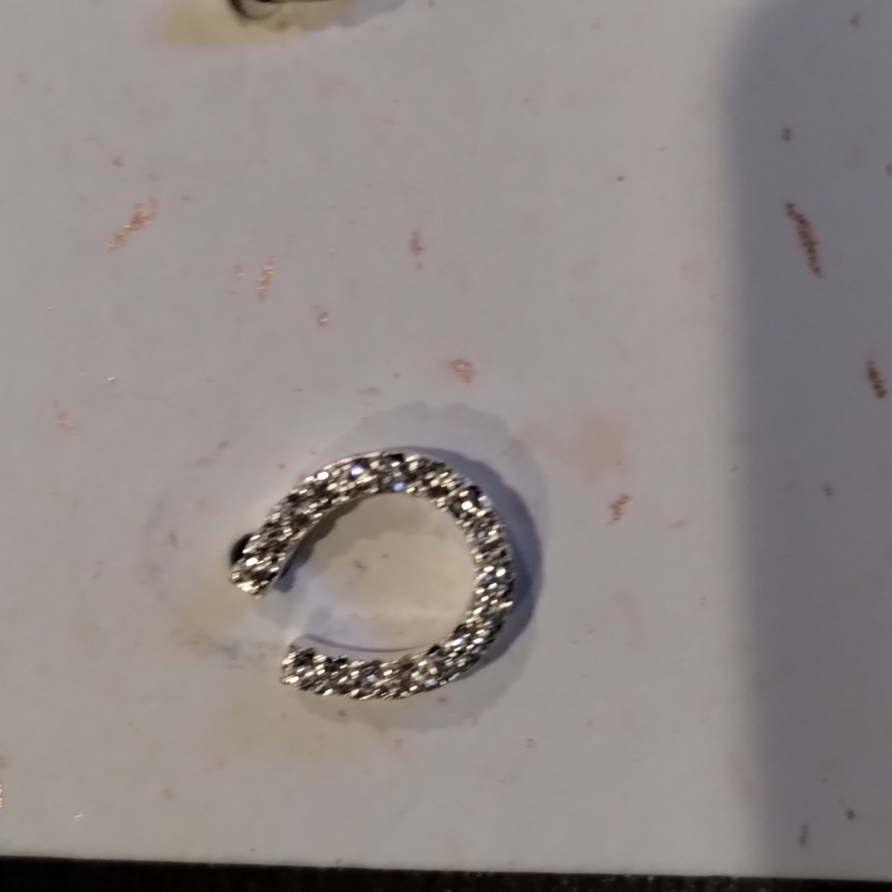 Horseshoe Silver Earrings - Cubic Zirconia Lucky Horses Pippa & Rawls NWT - Picture 7 of 8